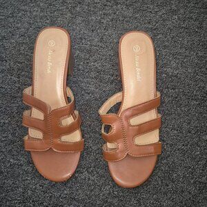 Alexis Bendel Brown Leather Sandals